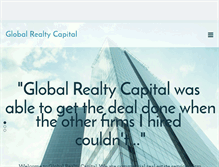 Tablet Screenshot of globalrealtycapital.com